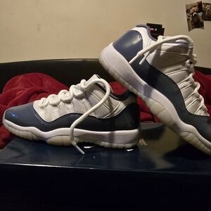 Jordan Kids Navy and White Sneakers